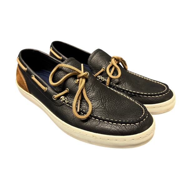 Cole Haan Loafers Mens 12 Leather Deck Camp Moc Grand O/S Slip On Shoes Coastal - Picture 1 of 15
